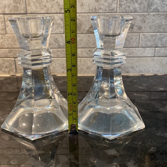 Vintage Crystal Candlestick Holders - Picture 2 of 2